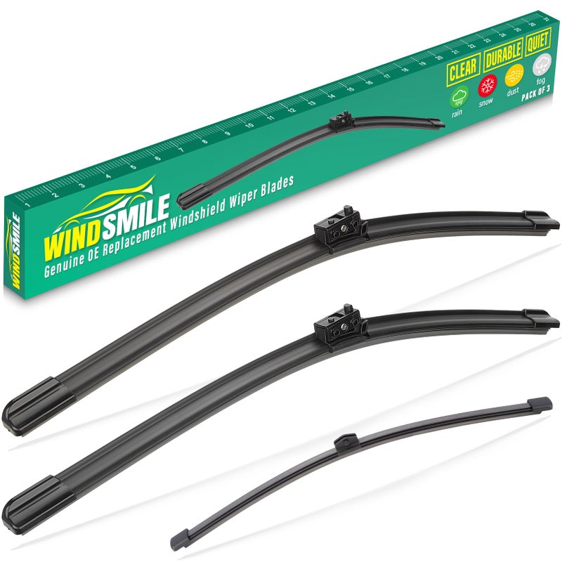 24 22 12 Windshield Wiper Blades Replacement for MercedesBenz GLB250 GLB35 AMG 2020 2021 2022 2023 2024 2025 GLB 250 35AMG X247 Premium All Weather Front Rear Wipers Set  OEM Quality Pack of 3